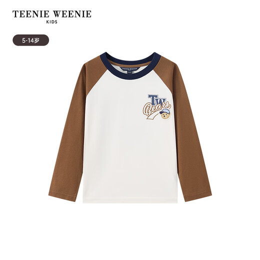 Teenie Weenie Kids Bear Children's Clothing Boys Casual Style Raglan Long Sleeve Printed T-Shirt Blue 130 cm