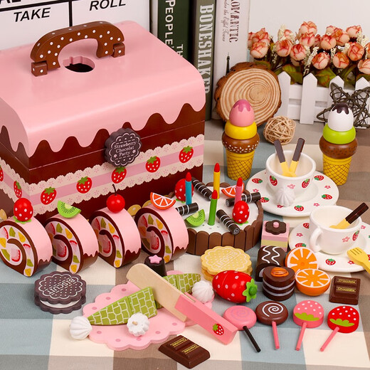 Girls, baby girls, kitchen, afternoon tea, 2 children, 3 years old, 4 little princess toys 6 birthday gifts, red box birthday tea set