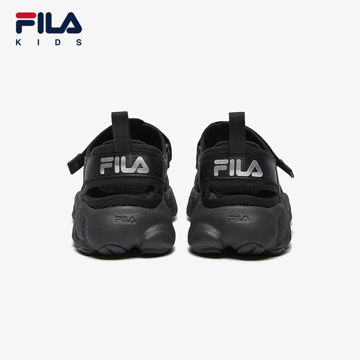 Fila Fila Children's Shoes Sandals 2025 Summer New Men's and Women's Baotou Breathable Velcro Sneakers Black-BK 33