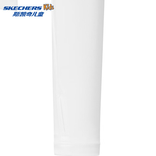 Skechers Skechers girls quick-drying casual sports long-sleeved splicing fashionable cute top P325G012 bright white/0019 130