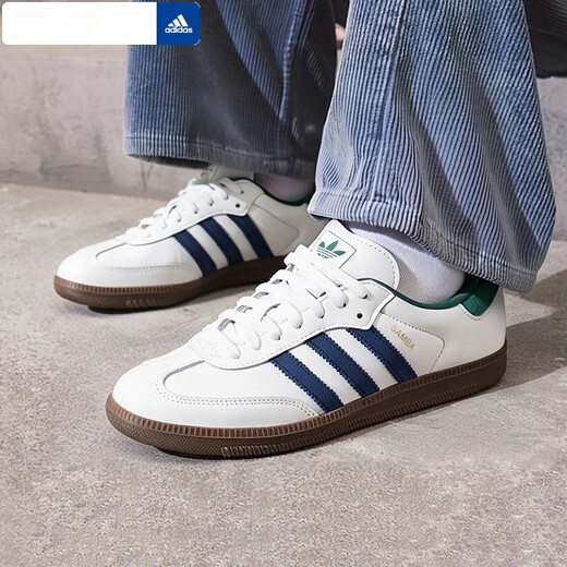 阿迪达斯 （adidas）日本直邮三叶草德训鞋女夏季新款小白鞋子男运动鞋SAMBA复古板鞋 IH4882/主图款 38.5