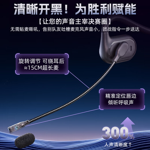 Leviland e-sports game-specific computer headphones that cannot be worn on the head, ear-hanging desktop notebook USB wired sound card headset microphone two-in-one chicken FPS listening and positioning