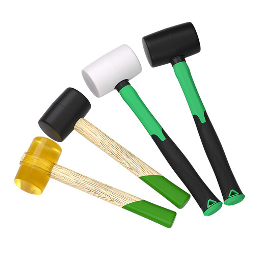 Tianzhuo Hardware Rubber Hammer Installation Hammer Large Rubber Hammer Nylon Floor Tile Installation Hammer Solid Hammer Head Rubber Hammer 1000g Plastic-coated Rubber Hammer Black Large (0.93KG)