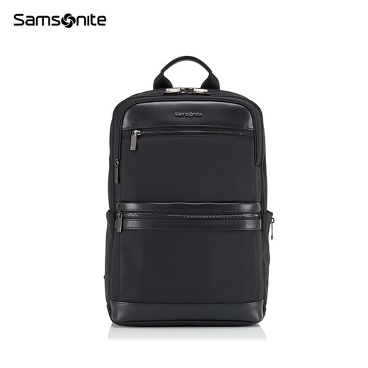 新秀丽（Samsonite）新款男士简约商务双肩包出差通勤高端背包16英寸电脑包高颜值NV6 黑色 16英寸