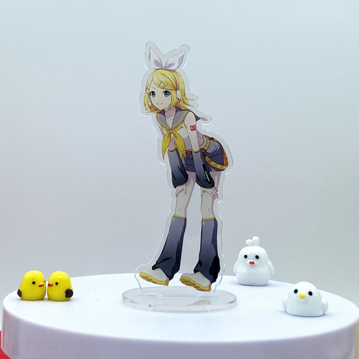 奇优宝初音未来世界计划亚克力立牌镜音铃镜音连KAITO巡音流歌MEIKO摆件 Leoneed(4个) 【10厘米高清双面夹层】