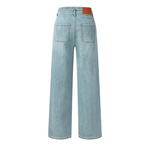 Gloria Jeans for Women's Spring Popult Etpect 2025 Новые прямые брюки с высокой талией 1e3jcd23d 71u Легкие деним синий 27