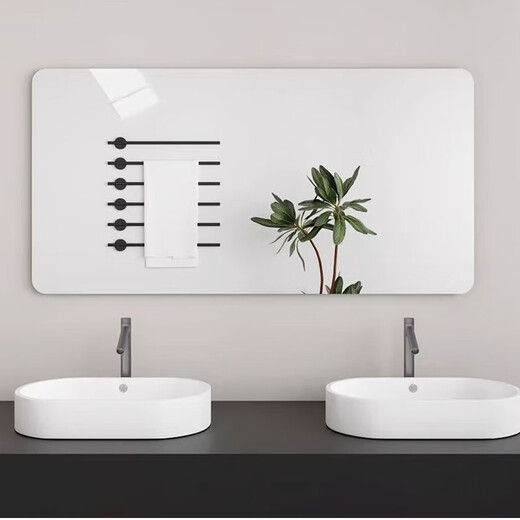 Quanpinwu Acrylic soft mirror wall mirror hand washing bathroom bathroom full-body mirror hanging wall without punching self-adhesive 30*40