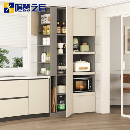 
Creamy kitchen storage high cabinet side cabinet integrated electrical seasoning storage cabinet multi-function cupboard 8G328 style 11150*600*2300