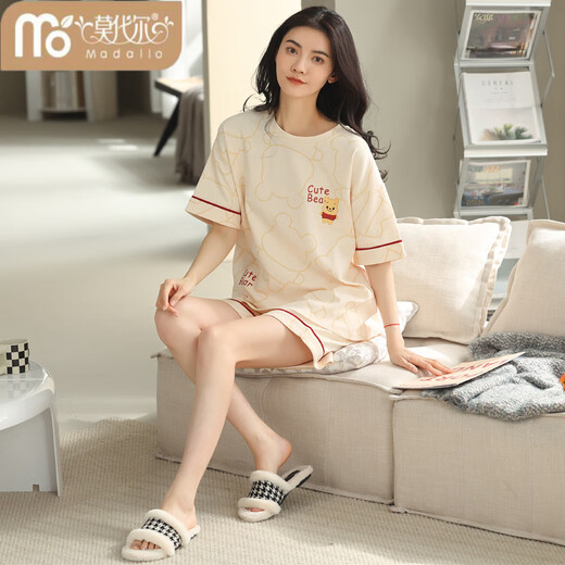 Modal 2025 new pajamas for women's summer pure cotton shorts shorts spring and autumn summer style can be worn outside home clothing suit ZH-9853# shorts M (80-100Jin[Jin equals 0.5 kg])