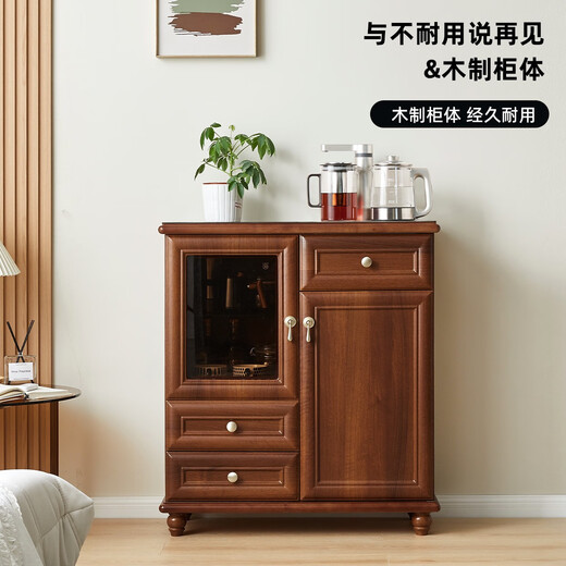 家用茶吧机柜子一体柜客厅新中式实木高端餐边柜全自动智能饮水机 CZZ9902   5键控制-遥控-高光灰 温热