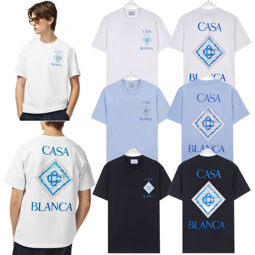 Lee Kids Casablanca Hombres y mujeres Camiseta de cuello redondo de la marca de moda de la mano corta de manga corta.