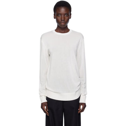 TOTEME light luxury women's white long-sleeved T-shirt White 20 | L