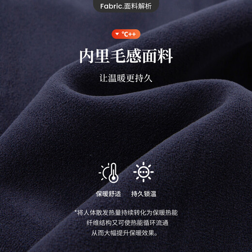 Navigare Italian small sailing sanded thickened casual pants women's 2025 autumn and winter new pants casual simple straight pants navy blue M