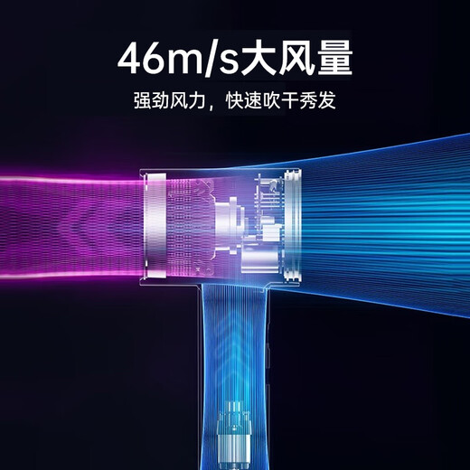Forest series Huaqiangbei 1 1 top version丨National 3C certification High-speed bladeless hair dryer household negative ion hair care high-power constant temperature quick-drying dormitory hotel hair dryer gray-single nozzle 4.5 billion moisturizing negative ion hair care 2025 new style丨top version 1 1 version gift box