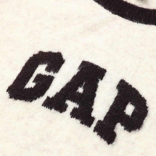 Gap Women's Autumn Logo Contrast Raglan Sleeve Loose Woolen Top Sweater 793651