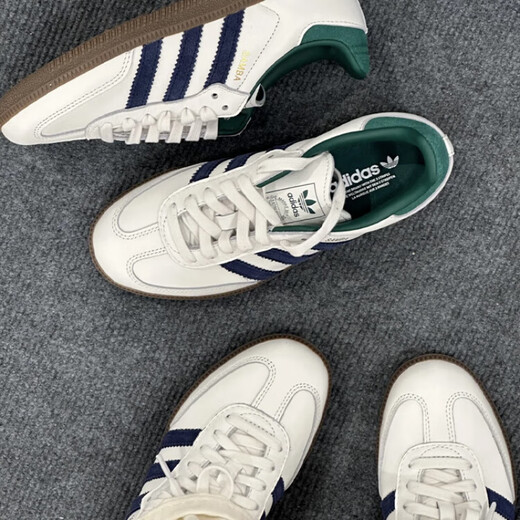 阿迪达斯 （adidas）Samba OG 德训鞋女士新款白绿蓝休闲板鞋 IH4882 白色IH4882 （） 35.5