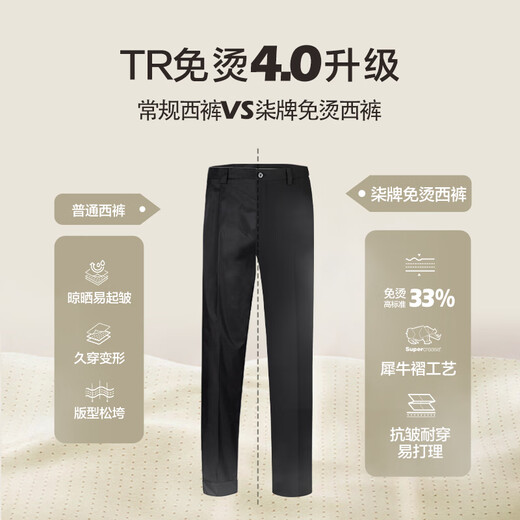 SEVEN (SEVEN) SEVEN worry-free trousers men's trousers 2025 autumn no-iron middle-aged business casual straight suit trousers