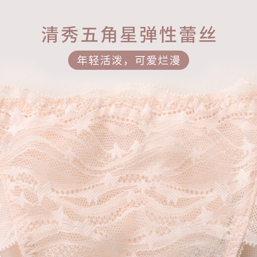 
Huagoer Blue Label Japanese Lace Mid-Low Waist Briefs Underwear Women WP3523 Mint Green 1 XL (170/100)
