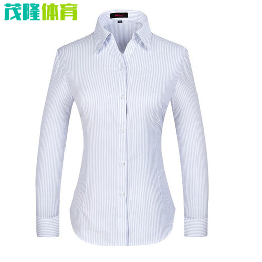 Er Jiagong CCB Arbeitskleidung Frauen formelles Wagen weißer Hintergrund blau vertikal gestreifte kurzärmelige Hemdquadratkragen Slim Bank Arbeitskleidung 3882 Herrenkragen hellblauer Twill kurzärmelige 42 (180/100a)