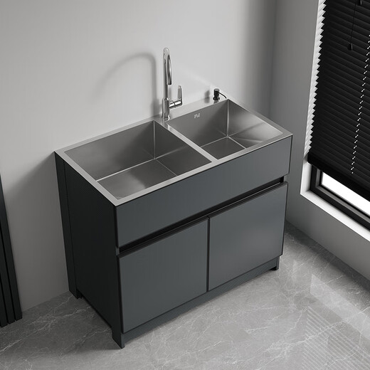 ZNMW Évier en acier inoxydable Armoire de lavage Armoire de salle de bain armoire de salle de bain Cuisine de cuisine Basin Lavage en nid d'abeille en aluminium Évier à main Piscine 12048 Basin fait à la main avec planche à laver (Su
