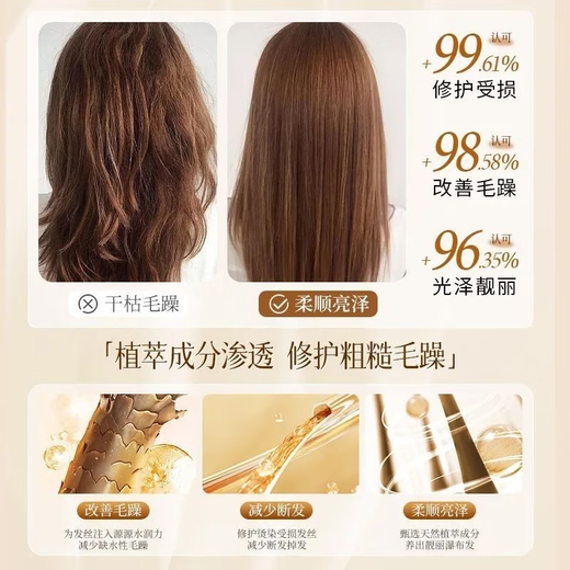 【2斤装】维生素B5角蛋白发膜烫染干枯顺滑护发素免蒸大容量家庭 角蛋白发膜2斤*1瓶