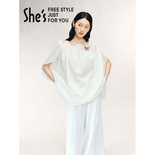 She s Qianzi natural replica original national style embroidered butterfly brooch high-end light luxury corsage pin birthday gift for women pink A0