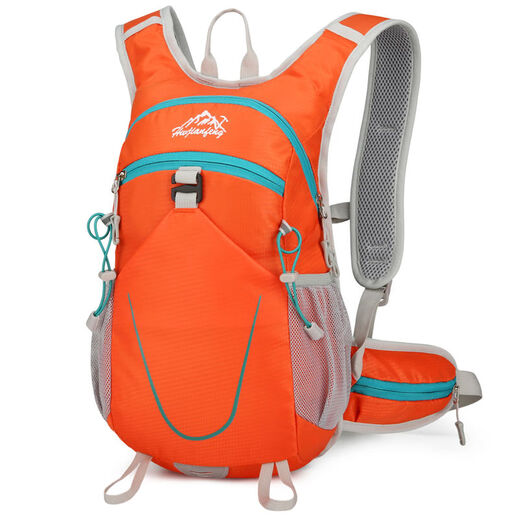 Nimense lightweight backpack cross-country running backpack bicycle hydration bag waterproof outdoor mountaineering bag hiking bag XYW2404 black with light blue L29W14H48