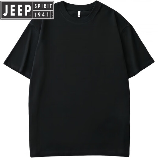 Jeep Spirit Boys kurzärmeligte T-Shirt-Männer Hip-Hop Sommer 2025 Neue Männer großer großer, vielseitiger Paar T weißes Baumwoll-1483 2xl-Empfohlenes Gewicht 155-175