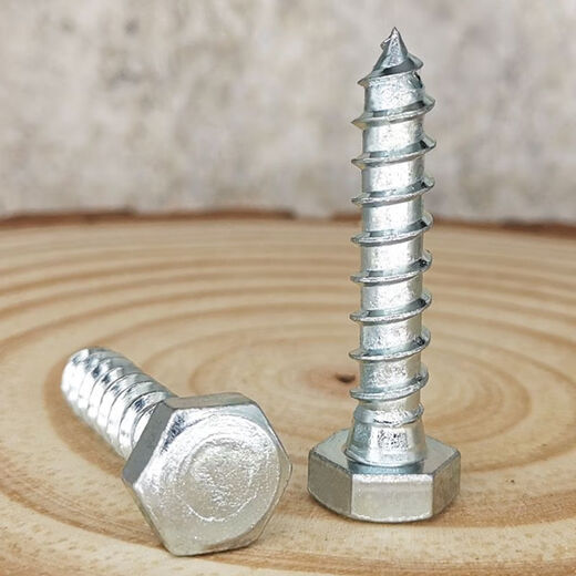 溥畔镀锌外六角木螺丝木方托盘粗牙自攻丝DIN517木螺钉M6M8M10M12加长 M8*13062支