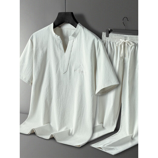 Langsha Pyjamas Herren Sommer mittleren Alters mit kurzärztem Hose im mittleren Alter.