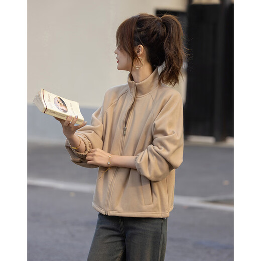 DME (DME) Walks tenue Autumn City Roaming Stand Colder Sweet Spillet Rubber Texture Texture Contrôle de style sweat-shirt pour femmes Navy Blue S