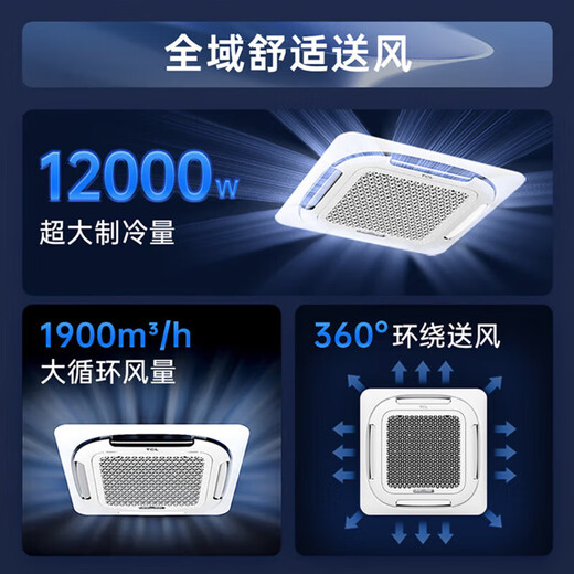 TCL central air-conditioning ceiling unit frequency conversion secondary energy efficiency embedded ceiling air conditioner one-to-one well unit shop hotel office factory ceiling commercial air conditioner 5 HP secondary energy efficiency single cooling 380V frequency conversion