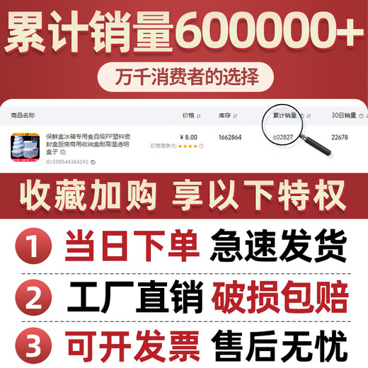 拓进德国进口品质食品级收纳盒商用保鲜盒冰箱专用塑料密封盒厨房冷藏 9L密封款【9903】