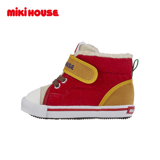 MIKIHOUSE Japanese-made winter cotton shoes corduroy warm plus velvet baby shoes boys and girls toddler shoes multi-color