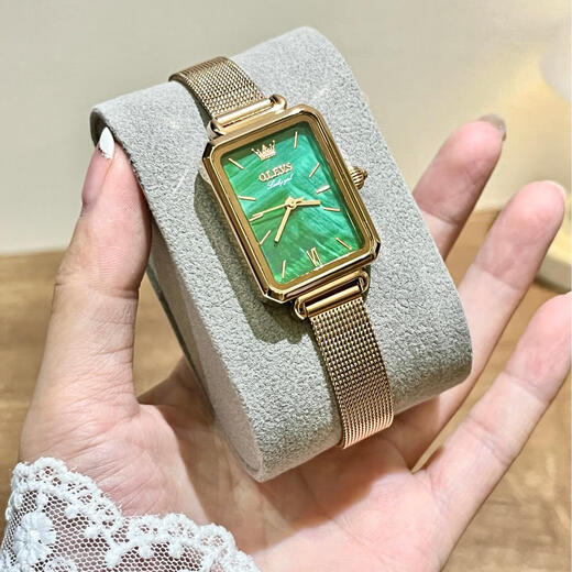 
Olius Swiss certified brand watch women's waterproof watch temperament retro women's watch women's light luxury quartz watch 6624 [Simplified series] Retro forest series