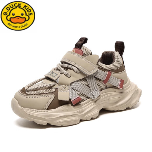 G.DUCKKIDS flat foot inner horoscope special correction shoes for girls' foot inner and outer tilt mesh shoes spring and summer arch support sneakers 6218 gray (sole net in summer) [correction shoes] 30 inner length 19.1cm