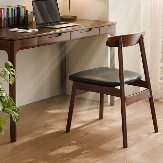 Jiayi solid wood dressing chair home dining chair restaurant dining table and chairs simple backrest chair comfortable office chair study desk chair