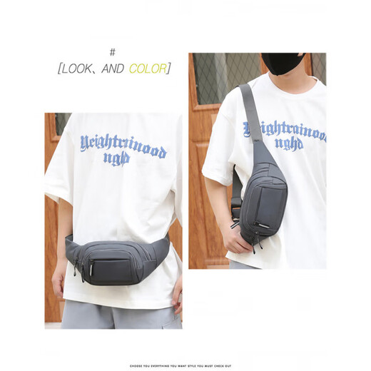 
FGHGF new waist bag men and women sports running mobile phone bag multi-functional construction site work bag business cashier wallet dark blue
