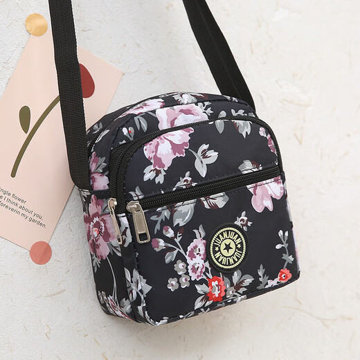 New spring bag fabric crossbody bag coin purse mini small crossbody bag women's mobile phone bag three pull small handbag Yunzhi 2016 black