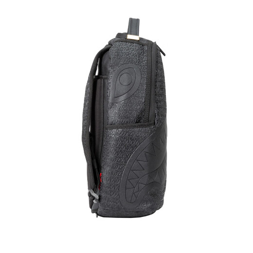 SPRAYGROUND大Logo鲨鱼嘴纯色压印休闲 PVC(聚氯乙烯) 双肩包 常规 男女同款 黑色 无礼盒