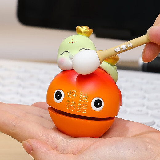 Clcey Creative Small Fish Fish Cartoon Work Work Station Office Office Décompression et stabilité émotionnelle Artefact Hits Children's Child Resin Version-Koi [Red amélioré]