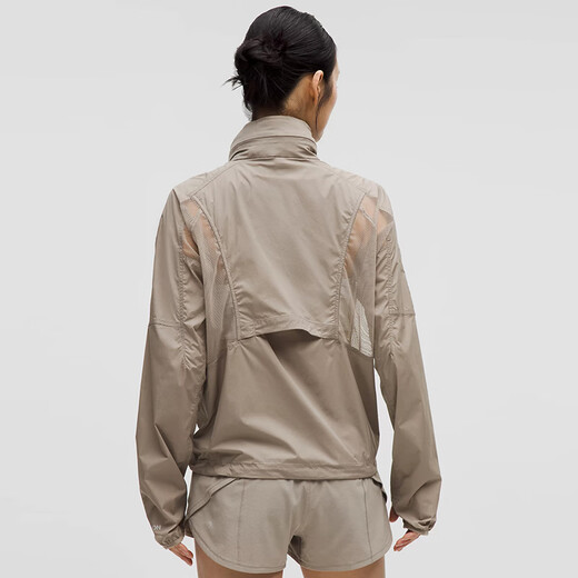 lululemon丨Classic-Fit Ventilated 女士跑步经典剪裁通风夹克 LW4BYZS 暖褐灰 S /6