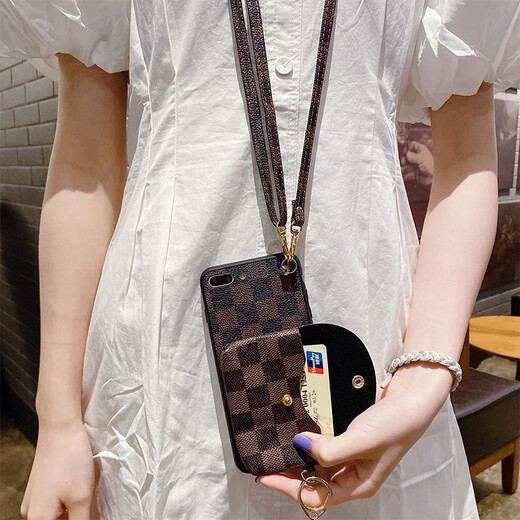 Convient pour Honor 400 Mobile Phone Case Magic7 / 6pro Nouveau sac de carte 300ultra 90/70/10 / 80por Brown Plaid + Brown (grande capacité) Bag Honor 90