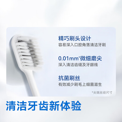 
JD.com's thin filament gingival protection antibacterial toothbrush*10 packs, ultra-fine high-density hair transplant soft hair for adults, men and women