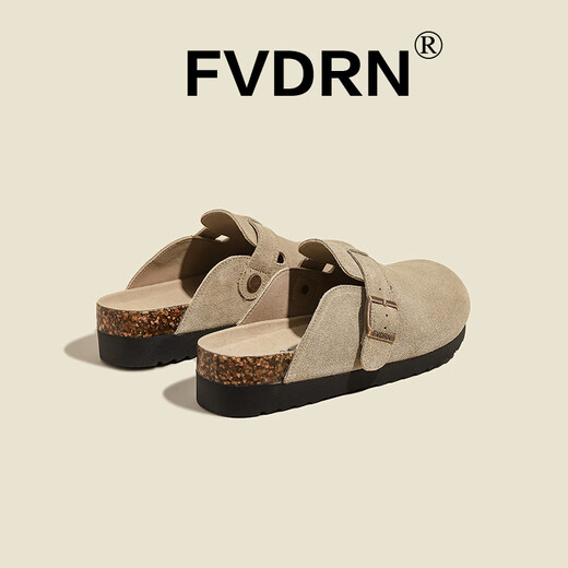 Zapatillas de punta de bolsas de estilo de lujo para mujeres 2025 NUEVO SUMERA RETRO RETRO CASA SULLA SULLA SULLA BIRKENSTOCK HCS-828-1A LIGHT KHAKI 40