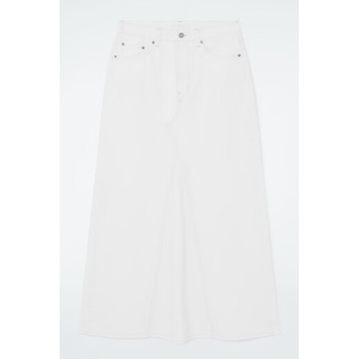 COS de falda de algodón blanquecina de COS 1208923002 32