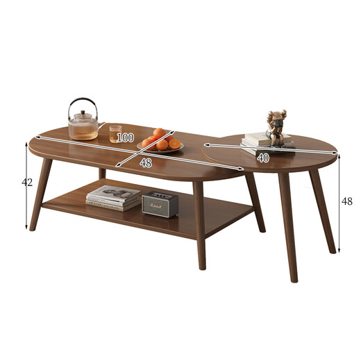 Shanshan wooden art coffee table living room simple coffee table small apartment side table tea table Nordic side table balcony mini table
