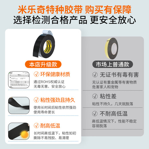 High-density eva sponge strip single-sided self-adhesive sealing strip door seam sealing strip shock-absorbing pad anti-collision anti-slip caulking anti-shock buffer pad fire-retardant patch foam foam board rubber pad black sponge tape conventional / flame retardant 30 mm wide * 5 meters long * 1 mm thick
