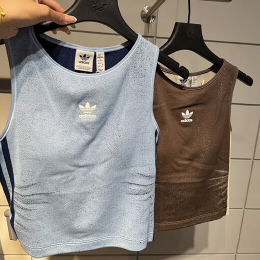 阿迪达斯 （adidas）三叶草夏季女子复古条纹可调节运动吊带背心 KE3887 KE3891 棕色KE3892（有胸垫） （） L