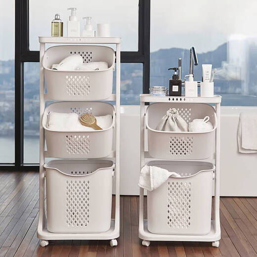 Cesta de ropa sucia de Yonghuan Casa de baño Cesta de lavandería Cesto de ropa sucia Herramienta Magia Magia Baño de ropa sucia Cesta de almacenamiento de ropa sucia 867 Casilla de marfil con pegatinas sin marca se puede colgar en la pared